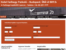 Tablet Screenshot of ferihegyparkolo.com